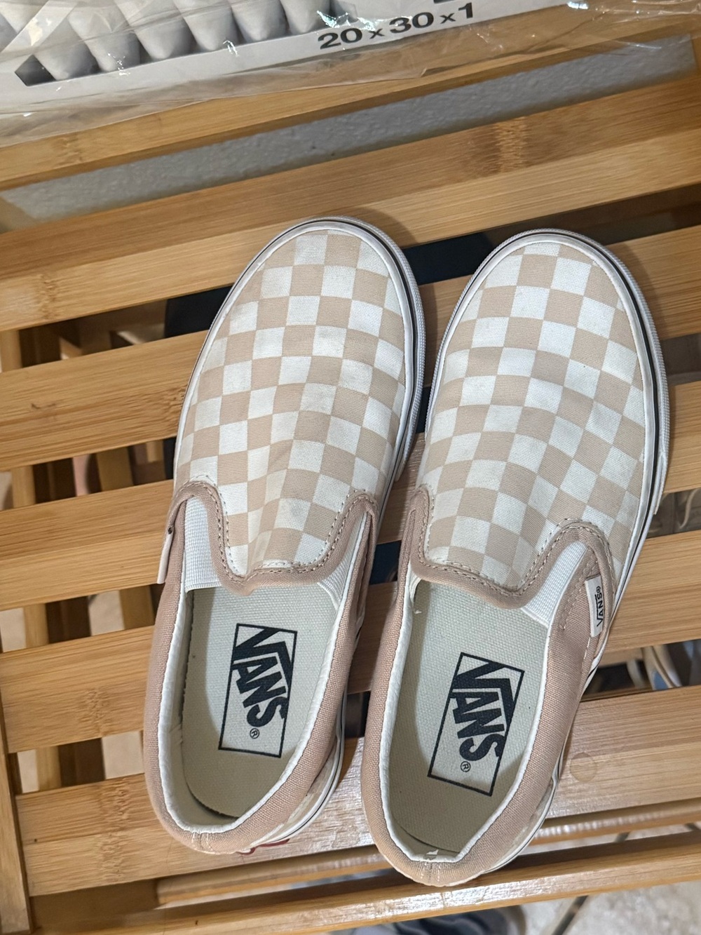 Vans Slip-On Checkerboard Sneakers - mushroom - Picture 4 of 6